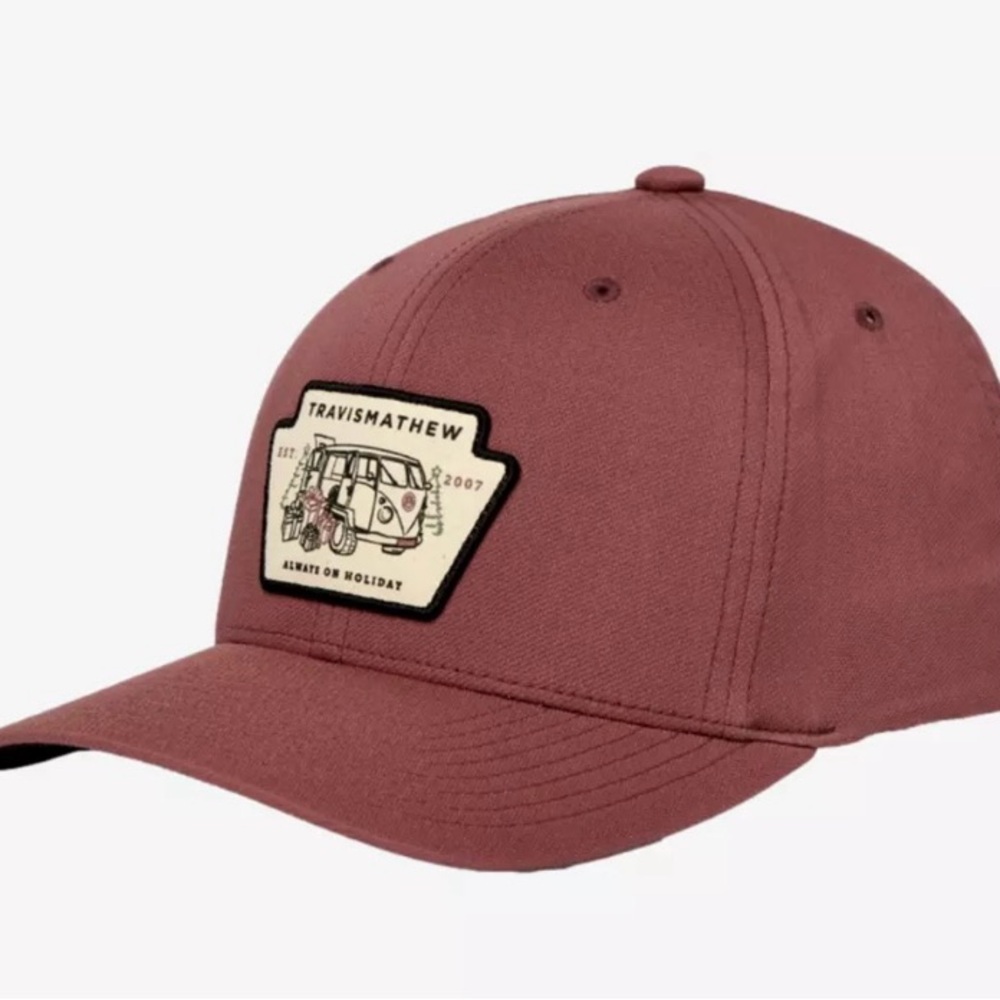 Travis Mathew Maroon Hat With Patch - image 3